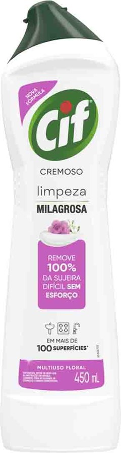 LIMPADOR CIF 450ML MULTI USO CREMOSO LIMPEZA MILAGROSA FLORAL