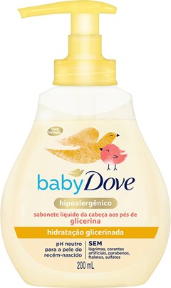 SABONETE BABY LIQUIDO DOVE 200ML GLICERINA