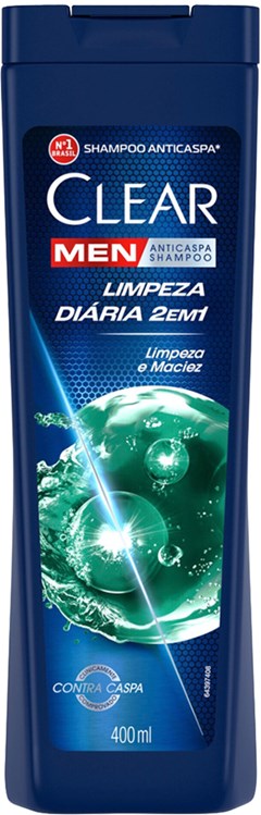 SHAMPOO CLEAR 400ML MEN LIMPEZA DIARIA 2 EM 1