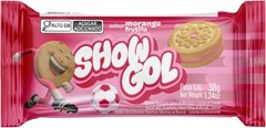 BISCOITO RECHEADO 38G LANCHINHO SHOW GOL MORANGO