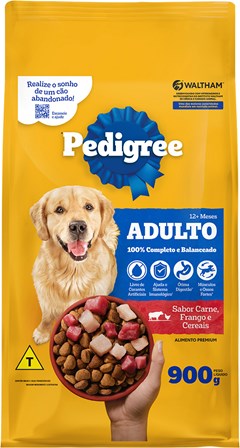 RAÇÃO CÃO PEDIGREE 900G ADULTO CARNE & FRANGO