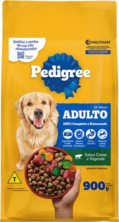 RAÇÃO CÃO PEDIGREE 900G ADULTO CARNE & VEGETAIS