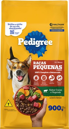 RAÇÃO CÃO PEDIGREE 900G RAÇAS PEQUENAS CARNE & VEGETAIS