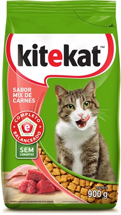 RAÇÃO GATO KITEKAT 900G ADULTO MIX DE CARNES
