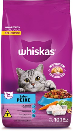 RAÇÃO GATO WHISKAS 10,1KG ADULTO PEIXE