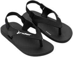 SANDÁLIA RIDER BABY FEEL PRETO/PRETO/BRANC0 22