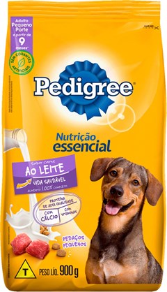 RAÇÃO CÃO PEDIGREE 900G ADULTO LEITE NUTRIÇÃO ESSENCIAL