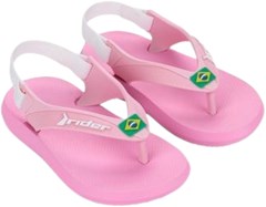 SANDÁLIA RIDER BABY R1 BRASIL ROSA/ROSA/BRANCO 23/24