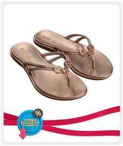 SANDÁLIA GRENDHA ORIGENS ROSE METALIZADO 33/34