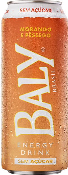 BEBIDA ENERGETICO BALY 473ML MORANGO E PESSEGO S/AÇUCAR LATA