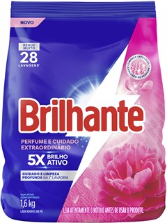 SABÃO EM PÓ BRILHANTE 1.6KG SACHÊ PERFUME EXTRAORDINARIO
