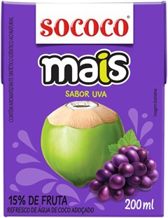 SUCO SOCOCO MAIS 200ML UVA/AG COCO TP