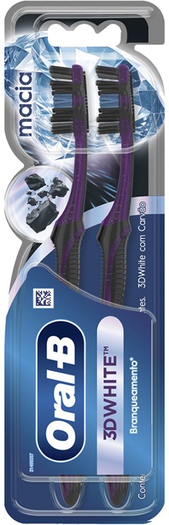 ESCOVA DENTAL ORAL B 3D CARVO WHITE 2X1 MACIA