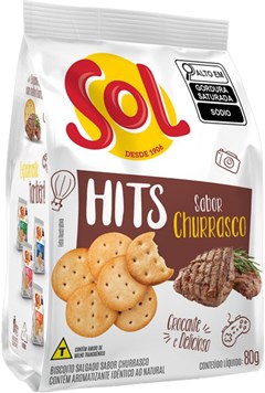 BISCOITO SALG SOL HITS 80G CHURRASCO