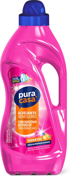 ALVEJANTE LIQUIDO 1LT PURA CASA TIRA MANCHA SEM CLORO