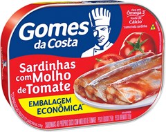 SARDINHA GOMES DA COSTA 250G MOLHO TOMATE