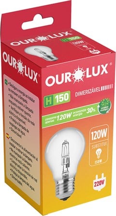LÂMPADA HALÓGENA OUROLUX 220 VOLTS 70 WATTS