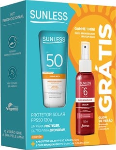 PROT SOLAR SUNLESS 120G FPS50+OLEO URUC 50ML