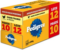 RAÇÃO CÃO PEDIGREE 100G SACHE RAÇAS PEQUENAS FRANGO L12P10