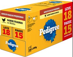 RAÇÃO CÃO PEDIGREE 100G SACHE RAÇAS PEQUENAS FRANGO L18P15