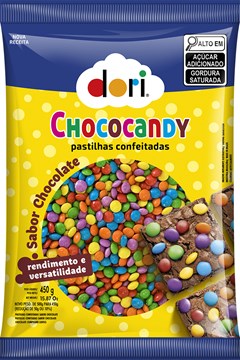CHOCOLATE CONFEITO PASTILHA CHOCOCANDY 450G  COLORIDO