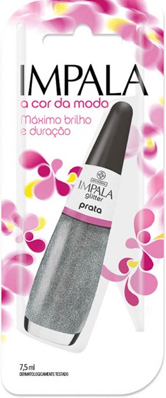 ESMALTE IMPALA BLISTER GLITTER PRATA