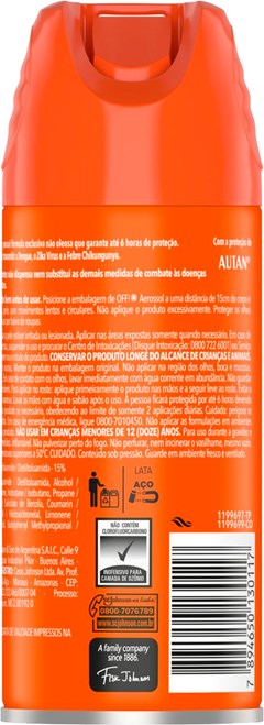 REPELENTE AERO 170ML OFF FAMILY